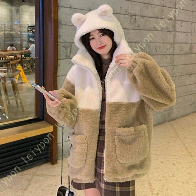 lee ボアジャケット レディース ボアコート ボアブルゾン コート  