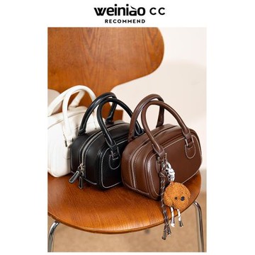 吐司包女包2025秋新款暈針許允真同款通勤單肩斜挎包手提保齡球包