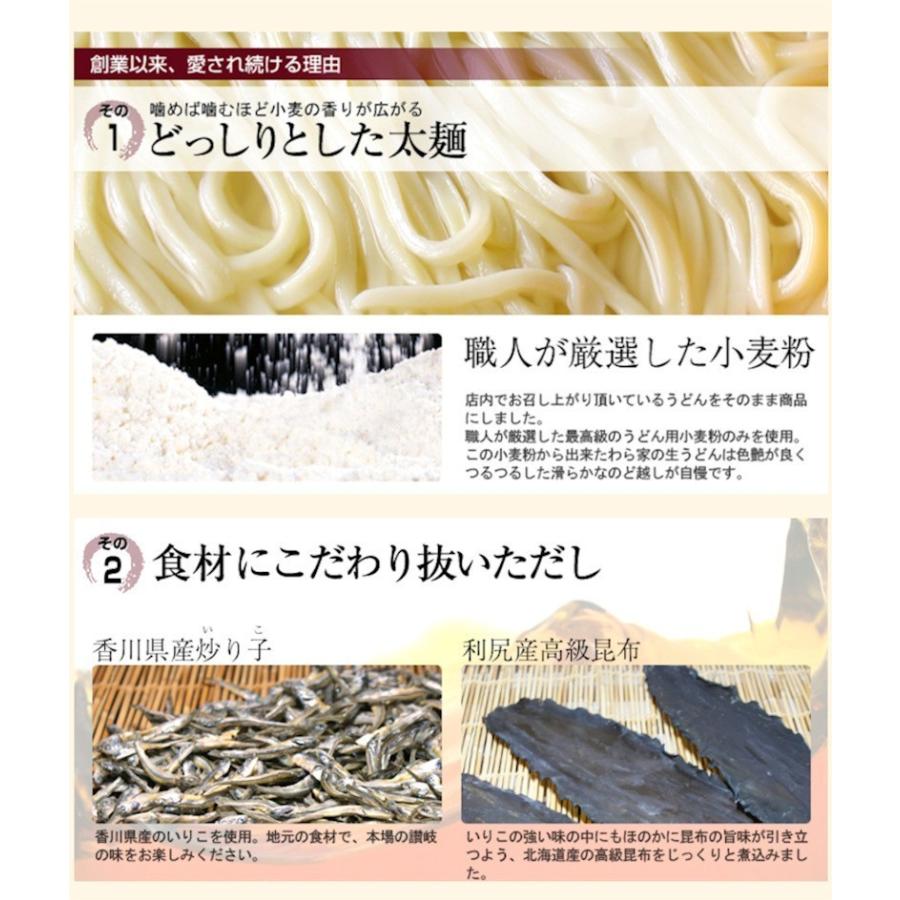 お歳暮 麺類 生うどん 讃岐うどん 送料無料 香川県屋島 讃岐うどんの老舗 わら家 ざいご生うどん（讃岐うどん）6人前 炒り子出しのめん汁付き6袋