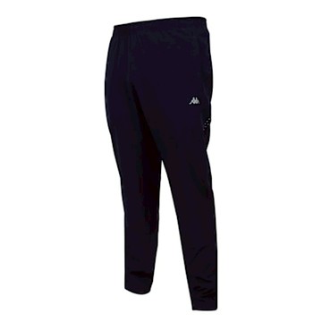 KAPPA 男抗UV平織長褲-慢跑 防潑水 路跑 訓練 372B1GW-B29 丈青銀