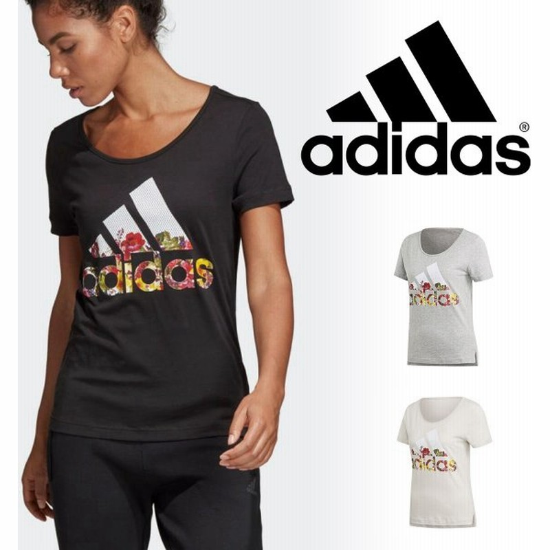 アディダス レディース Tシャツ トップス 半袖 フラワー Adidas Fsr 通販 Lineポイント最大0 5 Get Lineショッピング