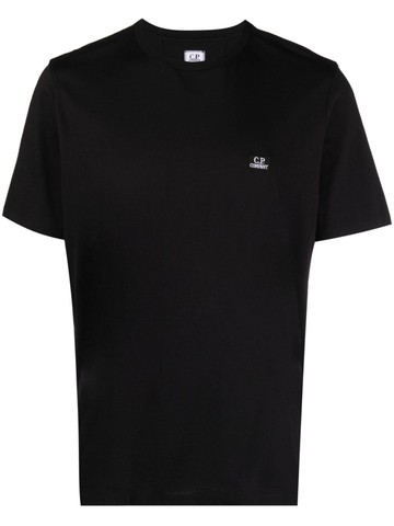 C.P. Company - logo-patch cotton T-shirt - men - Cotton - XS - Black