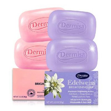 ★寵愛亮白組★【Dermisa】雪絨花×櫻花雙效亮白淡斑皂4入組