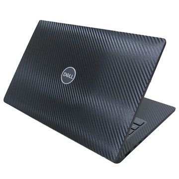 【Ezstick】DELL Latitude 7410 P119G 黑色卡夢紋機身貼 (上蓋+鍵盤週圍+底部)
