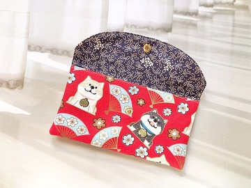 手作存摺包。紅包袋。福氣柴犬