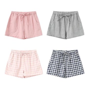 無印日系全棉雙層紗布男女情侶良品短褲純棉沙灘褲家居可外穿睡褲