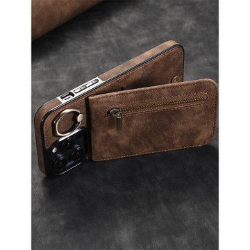 奢華皮質16插卡包iPhone15pro手機殼高級感簡約蘋果14max折疊指環支架防摔適用13小眾潮12高端輕奢風新款保護