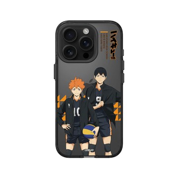iPhone 16 Pro Clear (相機按鈕) 酷墨灰 - 排球少年 Haikyu!! - 日向翔陽 & 影山飛雄 01