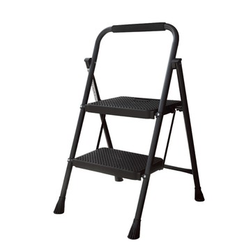家用止滑二階踏板鐵梯-加強穩定版
