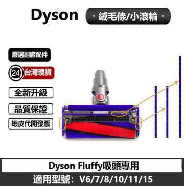Dyson軟絨滾筒吸頭專用配件絨毛邊條 底蓋 底板 適用V6 V7 V8 V10 V11副廠配件