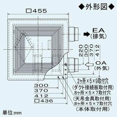 三菱 ダクト用ロスナイ 天井埋込形 100m3/hタイプ 居間・事務所 三菱 ダクト用ロスナイ 天井埋込形 100m3/hタイプ 居間・事務所