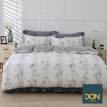 DON 60支抗菌天絲兩用被床罩組｜優雅花影｜(雙人/加大)