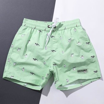 沙灘褲男海邊速干三分短褲休閑寬松玩水游泳褲潮男夏季大褲衩睡褲