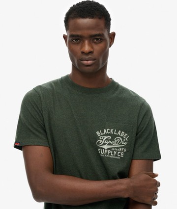Superdry Men's Industrial Relaxed T-shirt Green Size: Xxl