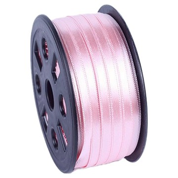 敲牌 高密度緞帶 5mm 鮭魚粉 90m  1個  淺粉色