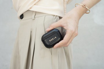 【可立體金屬字名字】AirPods 全系列 真皮保護殼