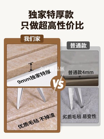 【全球優品匯】毛氈板墻貼照片墻背景板自粘墻面展示軟木版幼兒園環創移除不傷墻