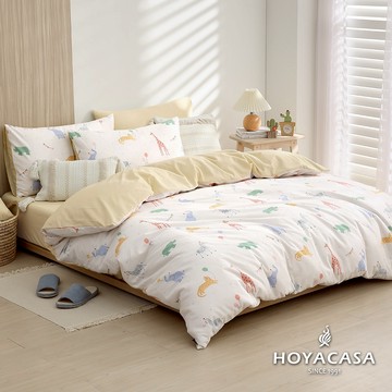 HOYACASA 精梳棉兩用被床包組(天絲入棉30%)｜淘氣樂園｜(單人/雙人/加大)