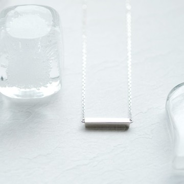 迷你吧檯雙吊項鍊 925 銀