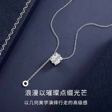 流蘇小蠻腰吊墜銀飾品純銀高級感鎖骨鏈輕奢女友禮物小眾爆款項鏈