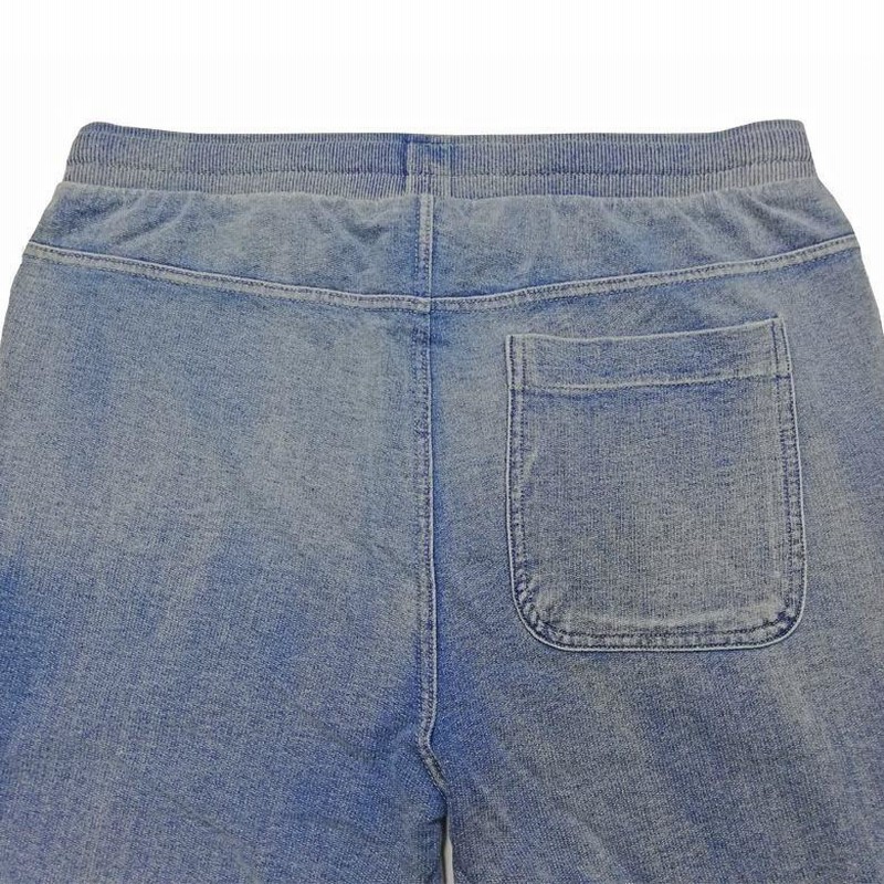 カットデニム 上下 インディゴ染め カットデニム裏毛 ジップパーカー  