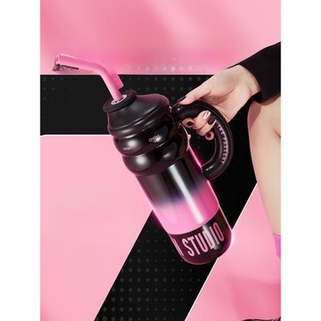 草莓生活吸管杯保溫杯男女巨無霸大容量不銹鋼新款2023創意水杯子