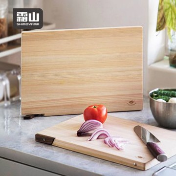 日本霜山 自立式厚型長方形天然檜木砧板