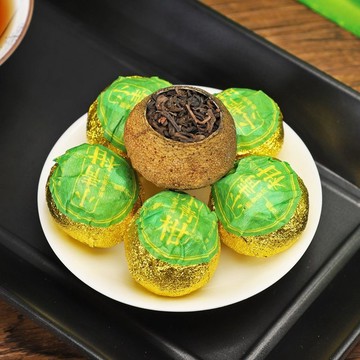 茶葉 茶包🍃熱銷 小青柑普洱茶正宗新會陳皮宮廷橘普茶葉熟茶柑普茶陳皮生曬小青柑
