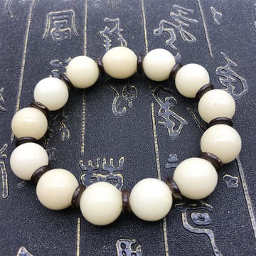 天然正宗白玉白菩提根菩提子佛珠手鏈手串男女款108文玩念珠開光