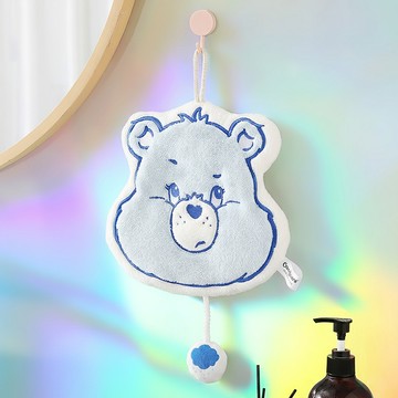 【CARE BEARS彩虹熊】珊瑚絨加厚擦手巾 藍