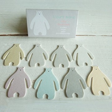 迴紋針-北極熊-紙書籤