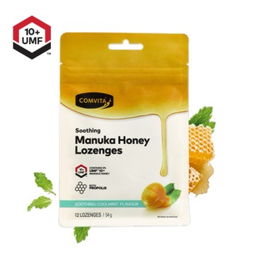 【Comvita_康維他】蜂膠麥蘆卡蜂蜜潤喉糖(薄荷味) 12粒