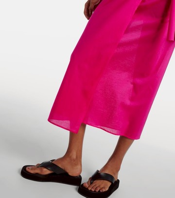 Eres Peplum cotton beach cover-up