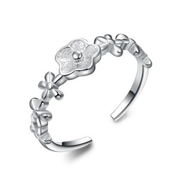 現貨+預購 925純銀戒指銀飾-時尚美麗百搭小花七夕情人節生日禮物女配件73an65【獨家進口】【米蘭精品】