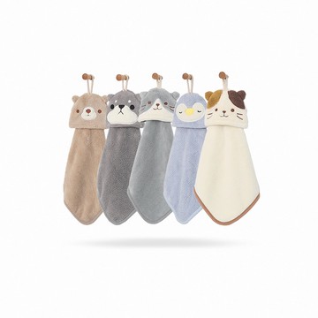 【蝦皮直營】動物擦手巾 加厚款 動物刺繡 不掉毛 吸水抹布 擦手巾 可掛 不掉毛 清潔布 廚房用CC0274