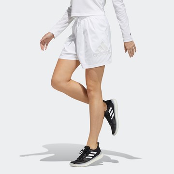 【下殺】Adidas 女裝 短褲 休閒 慢跑 口袋 白【運動世界】GT6827