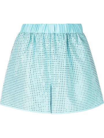 Self-Portrait `Hot Fix` Taffeta Shorts