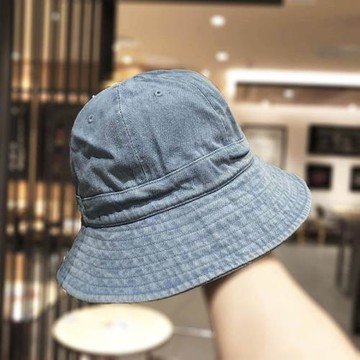 韓國ins牛仔漁夫帽子女春秋日系防曬夏季戶外遮陽網紅圓頂漁夫帽