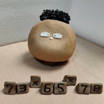 陶偶幸運石系列- 03號 / 七彩礦 療癒系手作陶偶 文創 擺飾