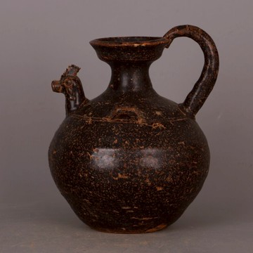 西漢 越窯黑啕雙系雞頭壺 仿漢代出土舊貨古玩古董老物件古典裝飾