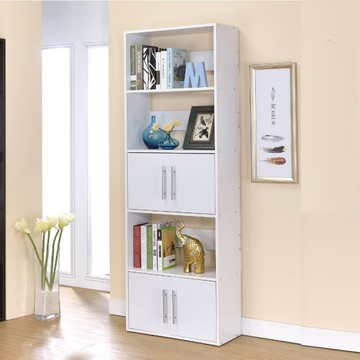 品味玩家-五層雙門展示架 雙面隔間櫃 書櫃 書架 高低櫃