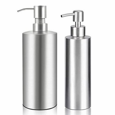 ARKTEK Stainless Steel Soap Dispenser 11.8 Ounce / 350 ml & Large Stainless