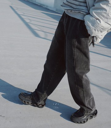 人人穿小版牛仔褲 -2色 - 黑 M/L