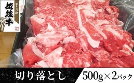 63-11新潟県産 越後牛切り落とし1kg（500g×2パック）