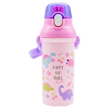 Skater 銀離子抑菌兒童直飲冷水壺  粉紫恐龍  480ml  1個