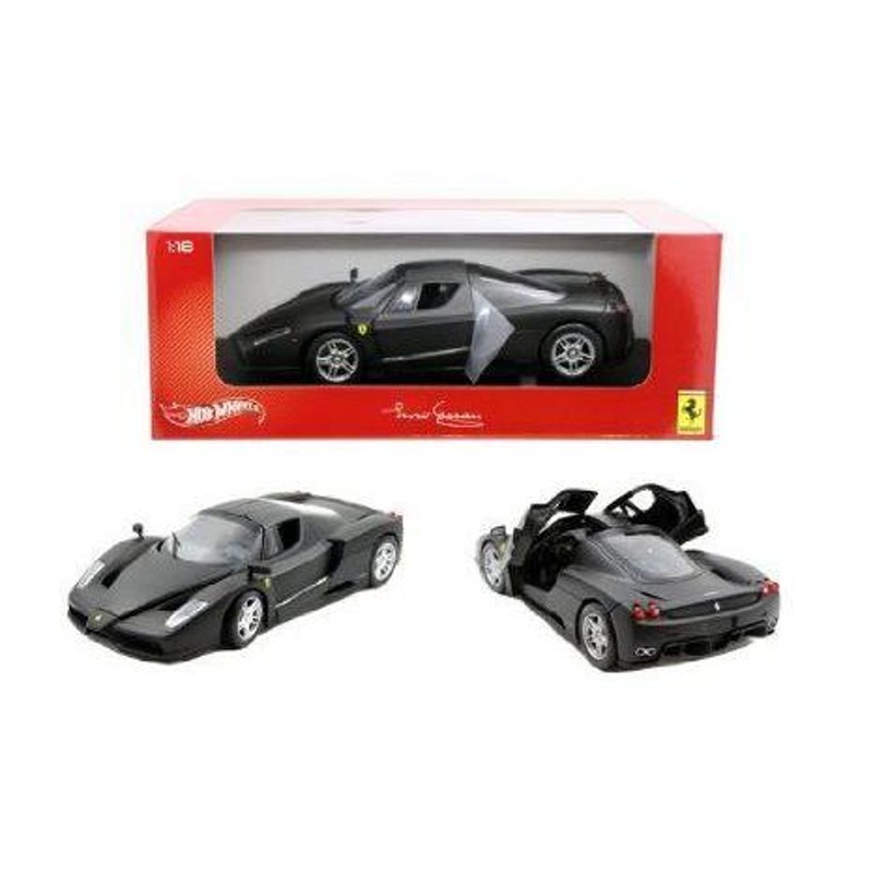 Ferrari (フェラーリ) Enzo in Matt Black in 1:18 スケール By Mattel ...