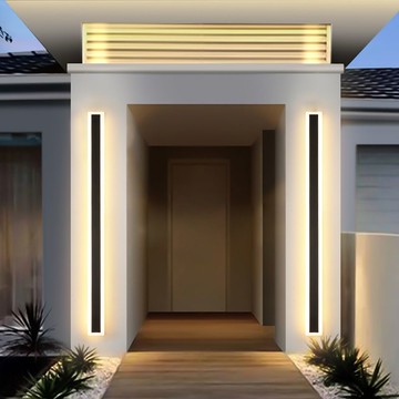 【台灣公司 可打統編】戶外防水長條壁燈簡約現代創意個性別墅庭院過道陽臺室外墻壁燈 m7213