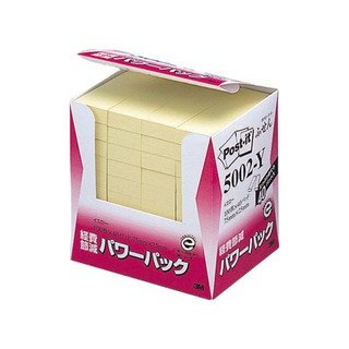 3M スリーエムジャパン  再生紙パワーパック ふせん 5002-Y 縦75×横25mm