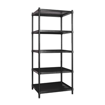 【dayneeds】極致美學 60x45x150公分 五層烤漆黑沖孔層架