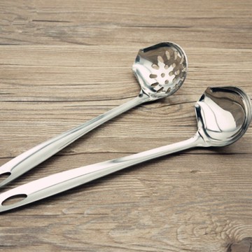 火鍋店用火鍋漏勺湯勺  加長28cm 不銹鋼斜口勺 分菜勺